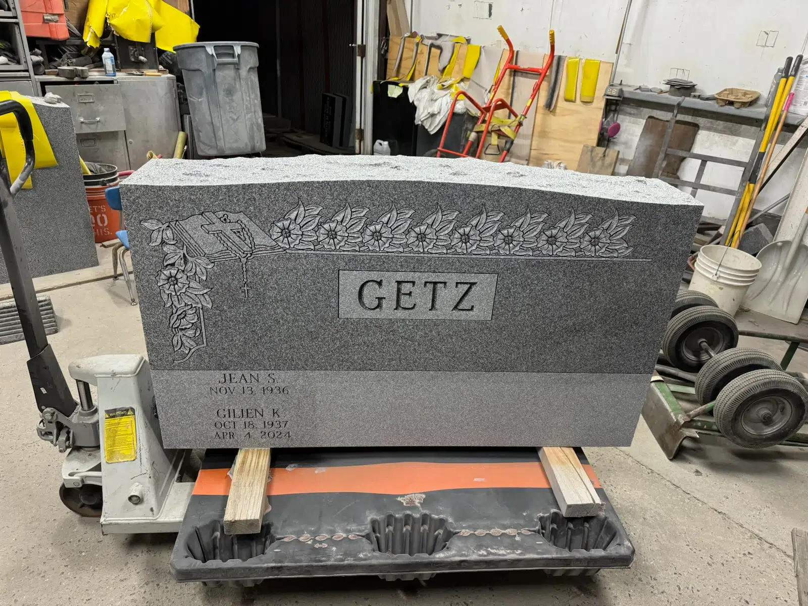 Granite Headstone Design hand-carved by Unique Memorial Designs in NJ — image 5