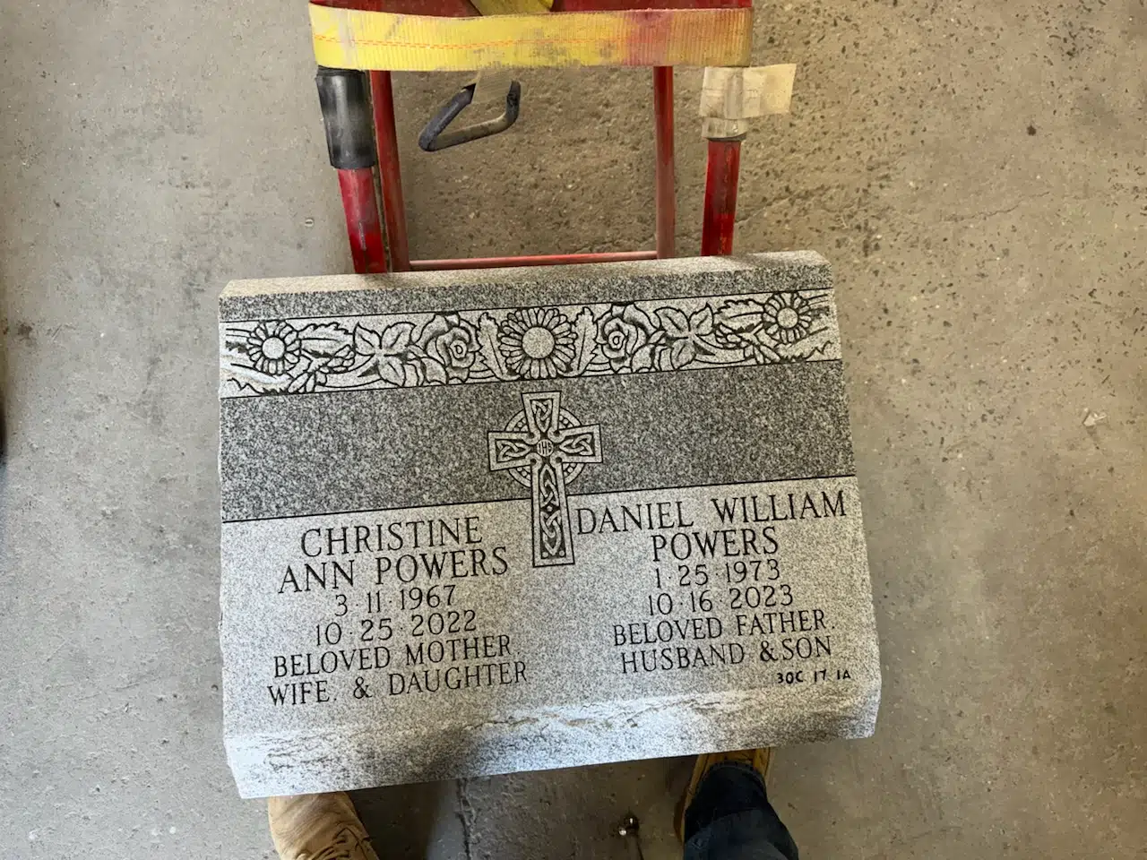 Granite Headstone Design hand-carved by Unique Memorial Designs in NJ — image 2